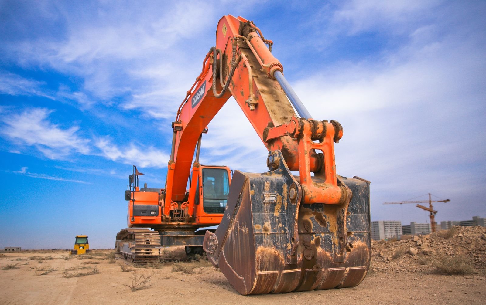 Excavator on project site